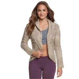 Prana Beige Knit Cardigan